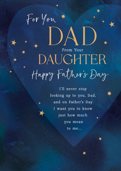 Fathers Day card from your Daughter - stars