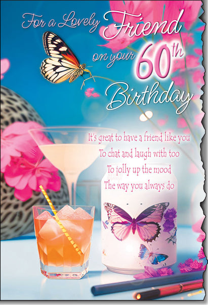 Friend 60th birthday card sentimental verse