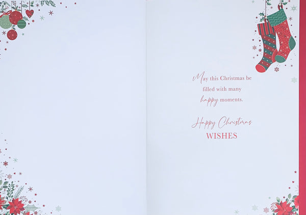 Aunt and Uncle Christmas card- Xmas stockings
