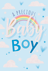 Birth baby boy card