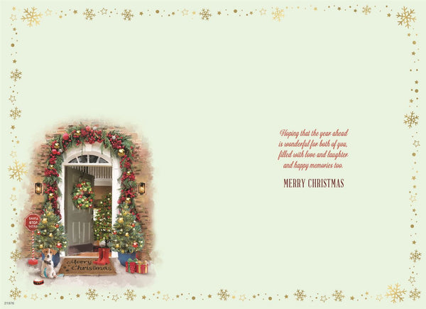 Son and Wife Christmas card- Festive home