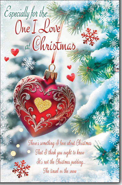 One I love Christmas card - sentimental verse