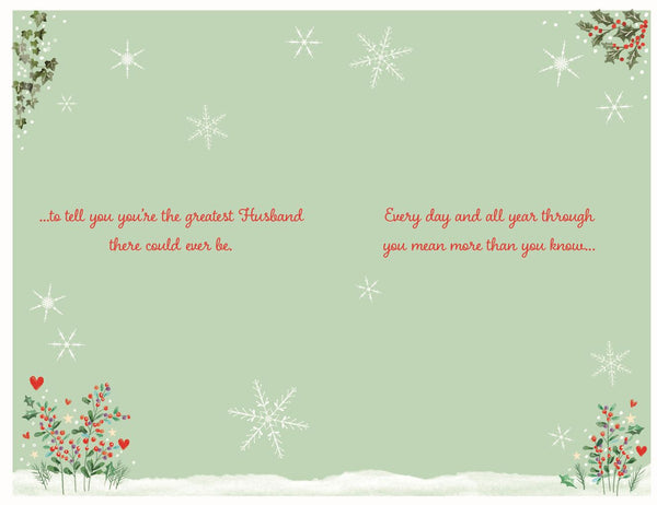Husband Christmas card- festive pheasant