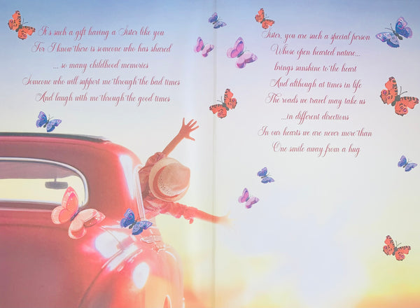 Sister birthday card - sentimental verse