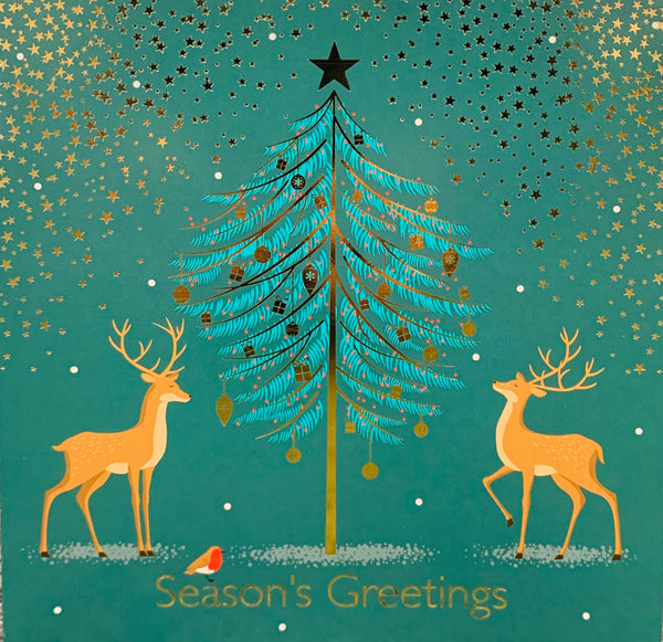 Christmas card multi pack - 10 rindeer Xmas cards