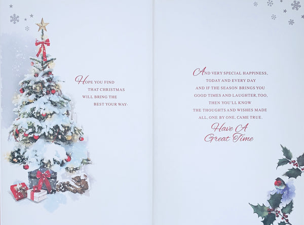 To all the family Christmas card- Xmas tree