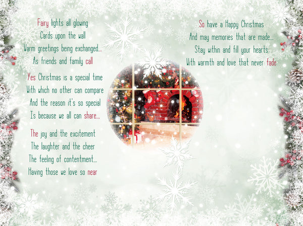 Sister and Brother-in-law Christmas card - sentimental verse