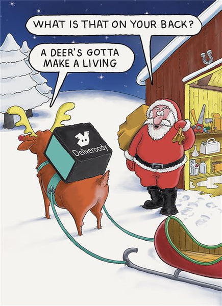 Funny Christmas card -  second job