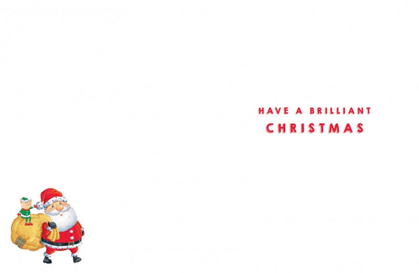 Uncle Christmas card - cute Santa