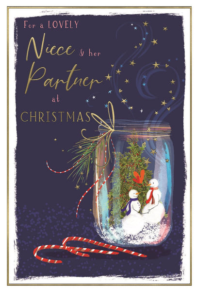 Niece and partner Christmas card - Xmas decoration