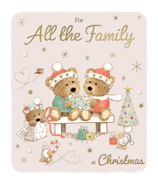 To All the family Christmas card - cute bears