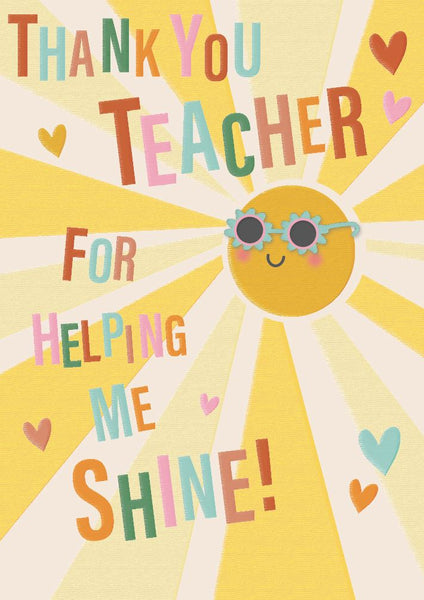 Thank you teacher card