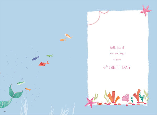 Granddaughter 4th birthday card