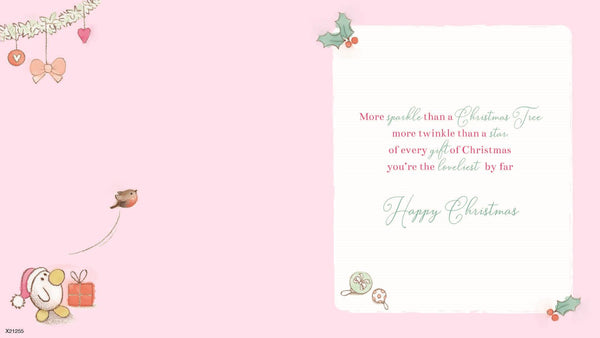 Great-Granddaughter Christmas card - cute snow bear
