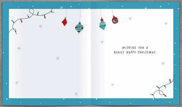 Grandson Christmas card - reindeer
