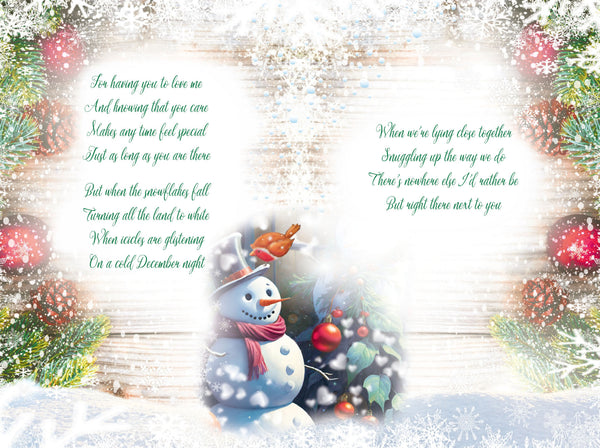 Husband Christmas card- sentimental verse