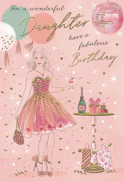Daughter birthday card - cocktail party