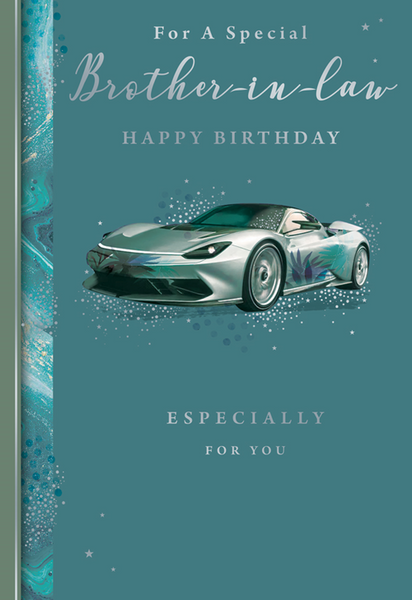 Brother-in-law birthday card - sports car