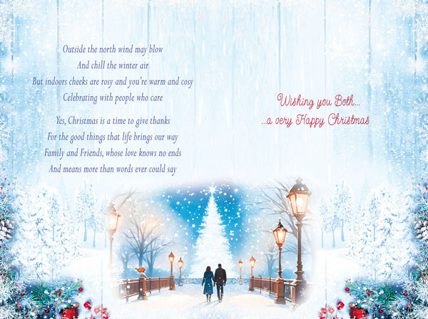 Son and Daughter-in-law Christmas card- Sentimental verse
