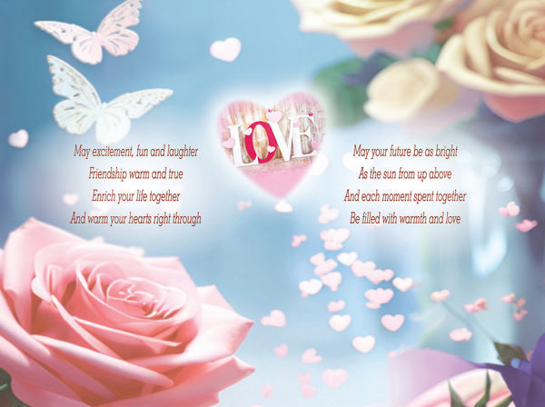 Daughter and Fiancé engagement congratulations card