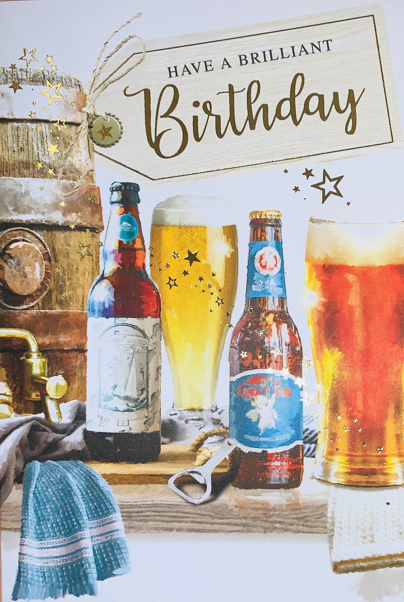 General birthday card for him- relaxing birthday drinks