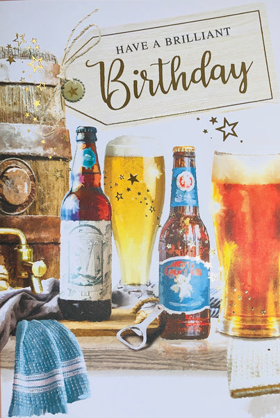 General birthday card for him- relaxing birthday drinks