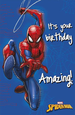 Spider Man birthday card
