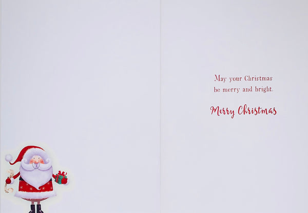 To Grandchildren Christmas card - cute Father Christmas