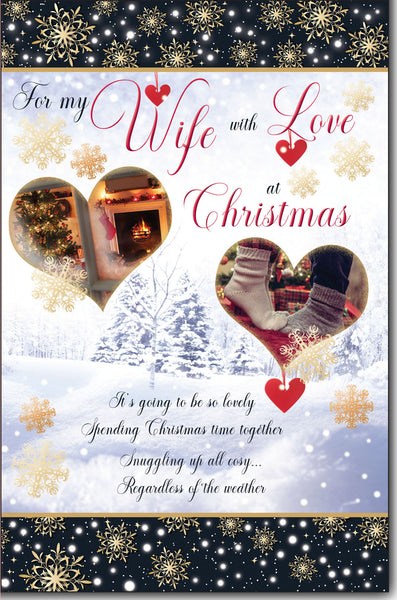 Wife Christmas card- sentimental verse