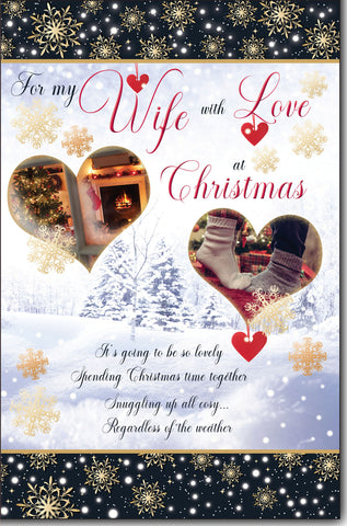 Wife Christmas card- sentimental verse