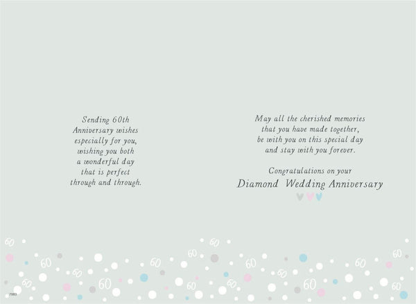 Mum and Dad diamond wedding anniversary card- celebrations