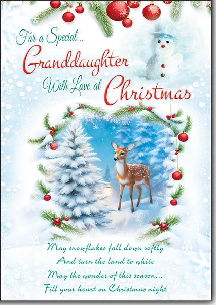 Granddaughter Christmas card - loving verse