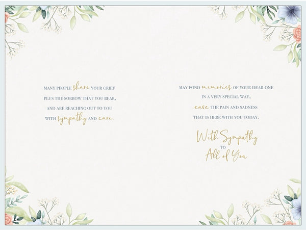 Sympathy card- to all the family