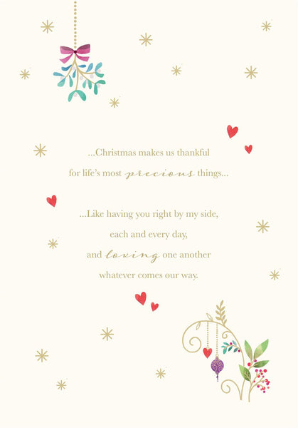 Wife Christmas card- large card