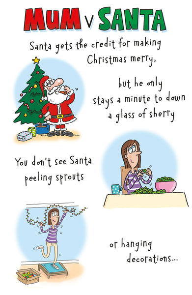 Mum Christmas card - funny