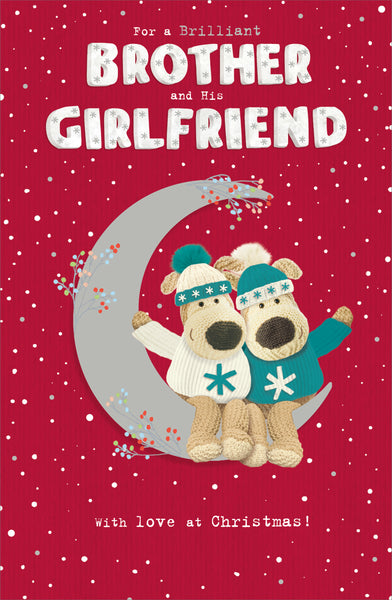 Brother and his girlfriend Christmas card - Boofle