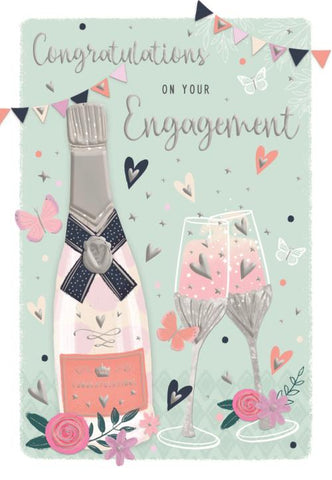Engagement congratulations card- celebration fizz