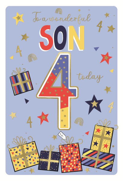 Son 4th birthday card