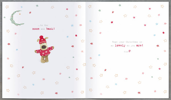 Mummy Christmas card - Boofle love to the moon