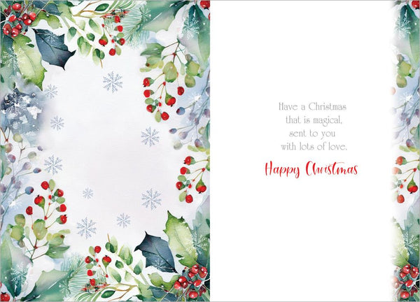 Brother-in-law Christmas card - festive holly