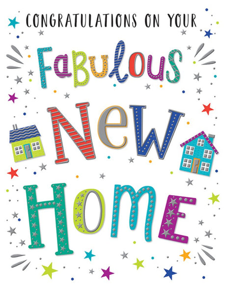 New home card - colourful houses