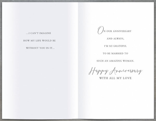 Wife anniversary card - Sentimental verse