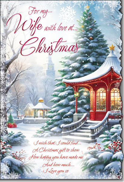 Wife Christmas card- sentimental verse