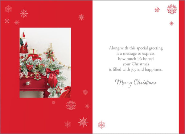 Special friends Christmas card - Xmas flowers