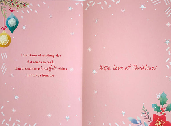 Wife Christmas card - Sentimental verse
