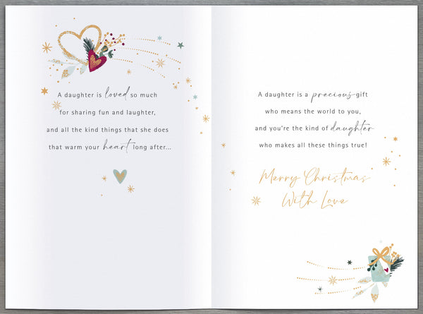 Daughter luxury Christmas card