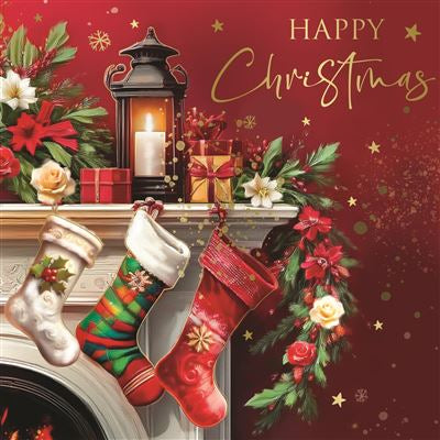 General Christmas card - Xmas stockings