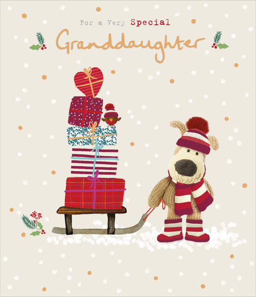 Granddaughter Christmas card- Boofle