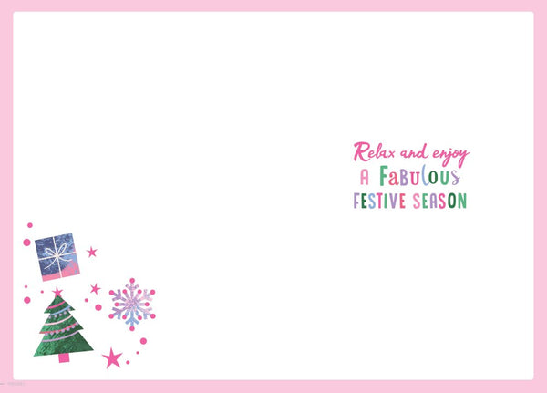 Daughter Christmas card - modern sparkles