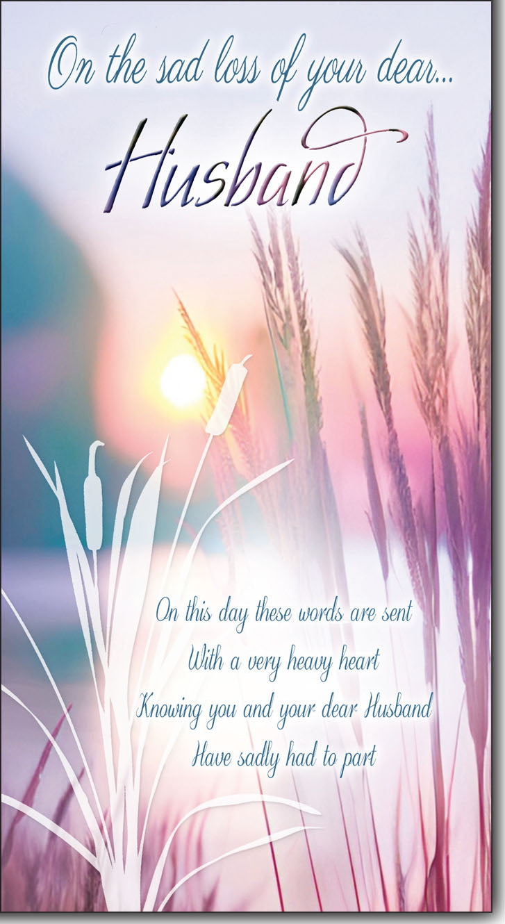 Loss of your Husband sympathy card - caring words